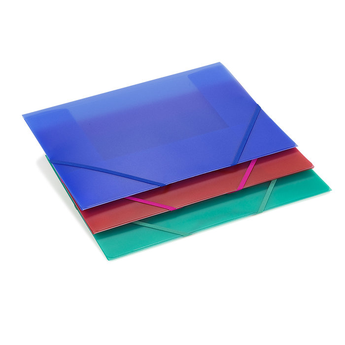 Carpeta Solapas Pp Traslucido Folio Goma Verde Claro
