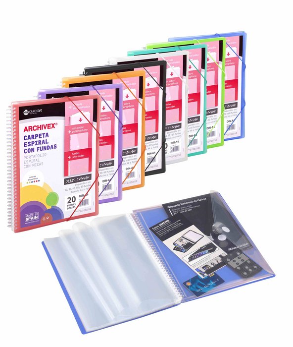 Carpeta Archivex-star Espiral Canguro 60 Fundas Violeta