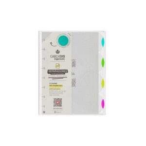 Separadores Ingeniox A5 Pp Transparente Neon 4 Posicion